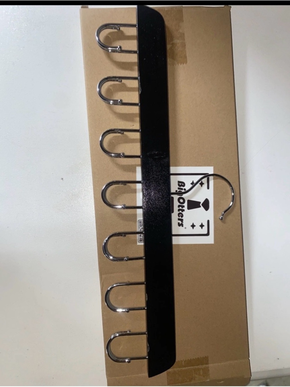 Black Multi-Tie Hanger Rack for Men